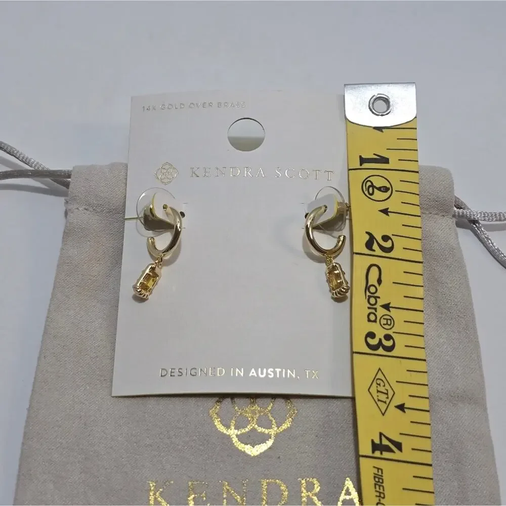 Kendra Scott Huggie Hoop Earrings Gold‎ Plated New